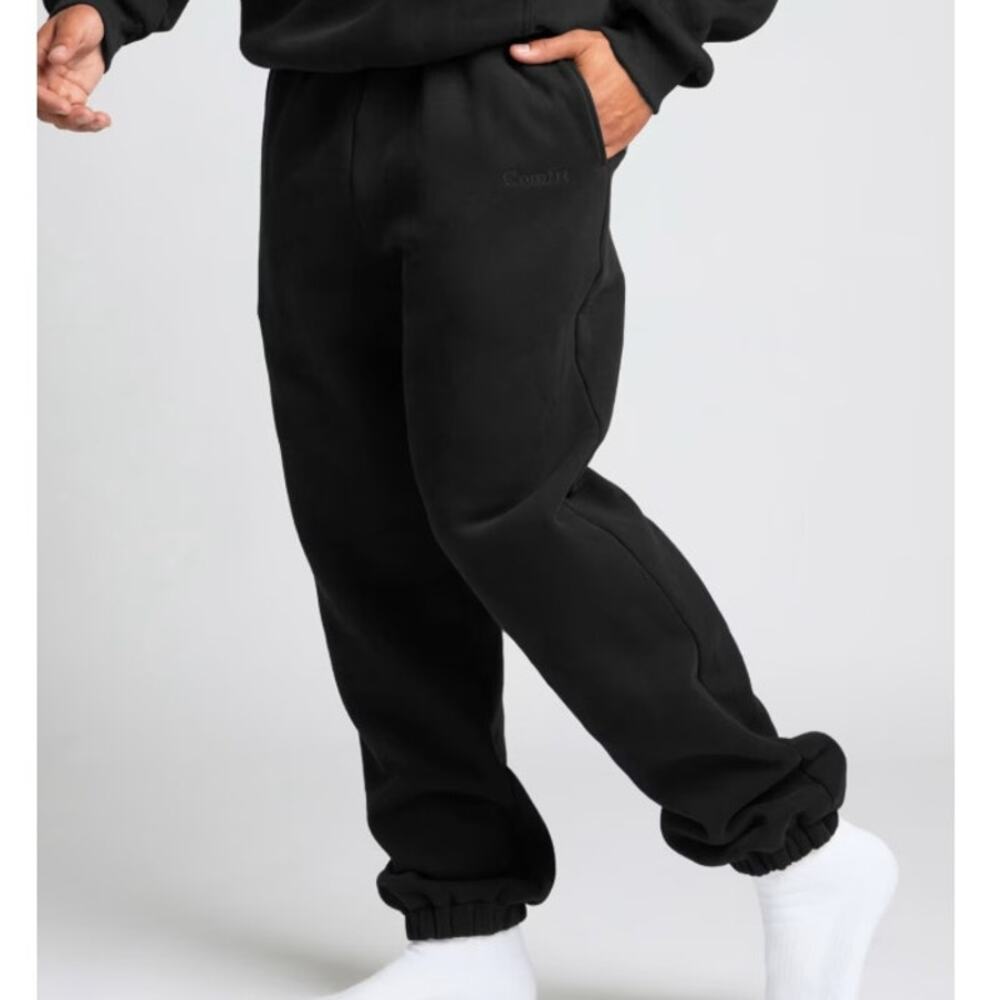 Comfrt Black Signature Fit Pull On Jogger Sweatpants Fleece Men's Size 2XL